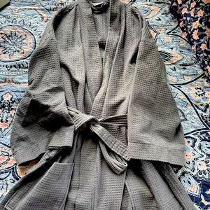 Waffle-knit Robe